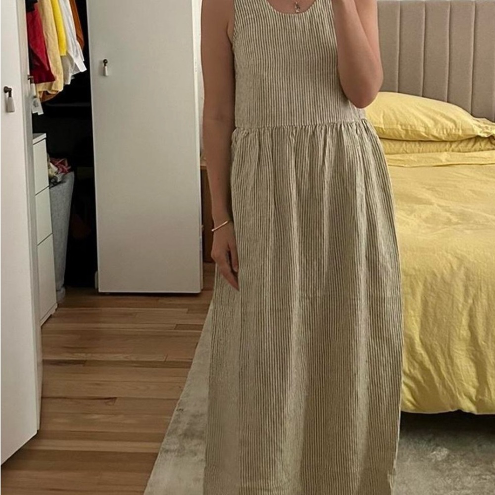 Striped Maxi Dress in Cream